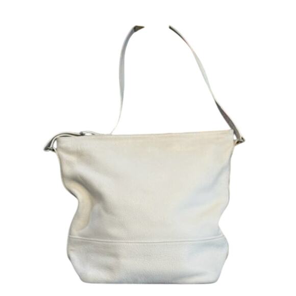 RETAIL $525 Furla White Leather Hobo*Beautiful pebbled leather*Shoulder bag - Picture 1 of 14